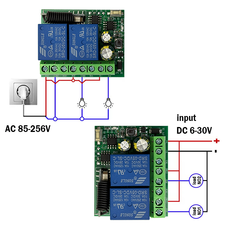 Módulo Receptor de Relé 10A 43 - 433Mhz Receiver Module avaliação e preço