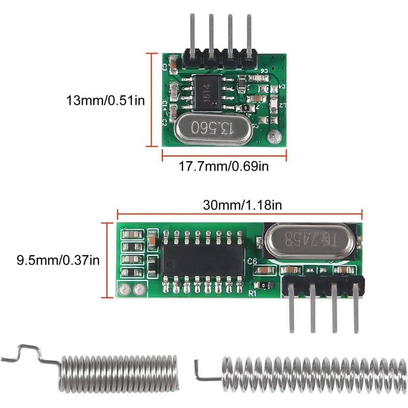 Transmissor e receptor RF sem  - 433Mhz Receiver Module avaliação e preço